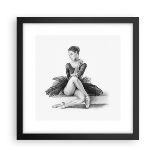 Plakat i sort ramme - Fortryllet af dans - 30x30 cm