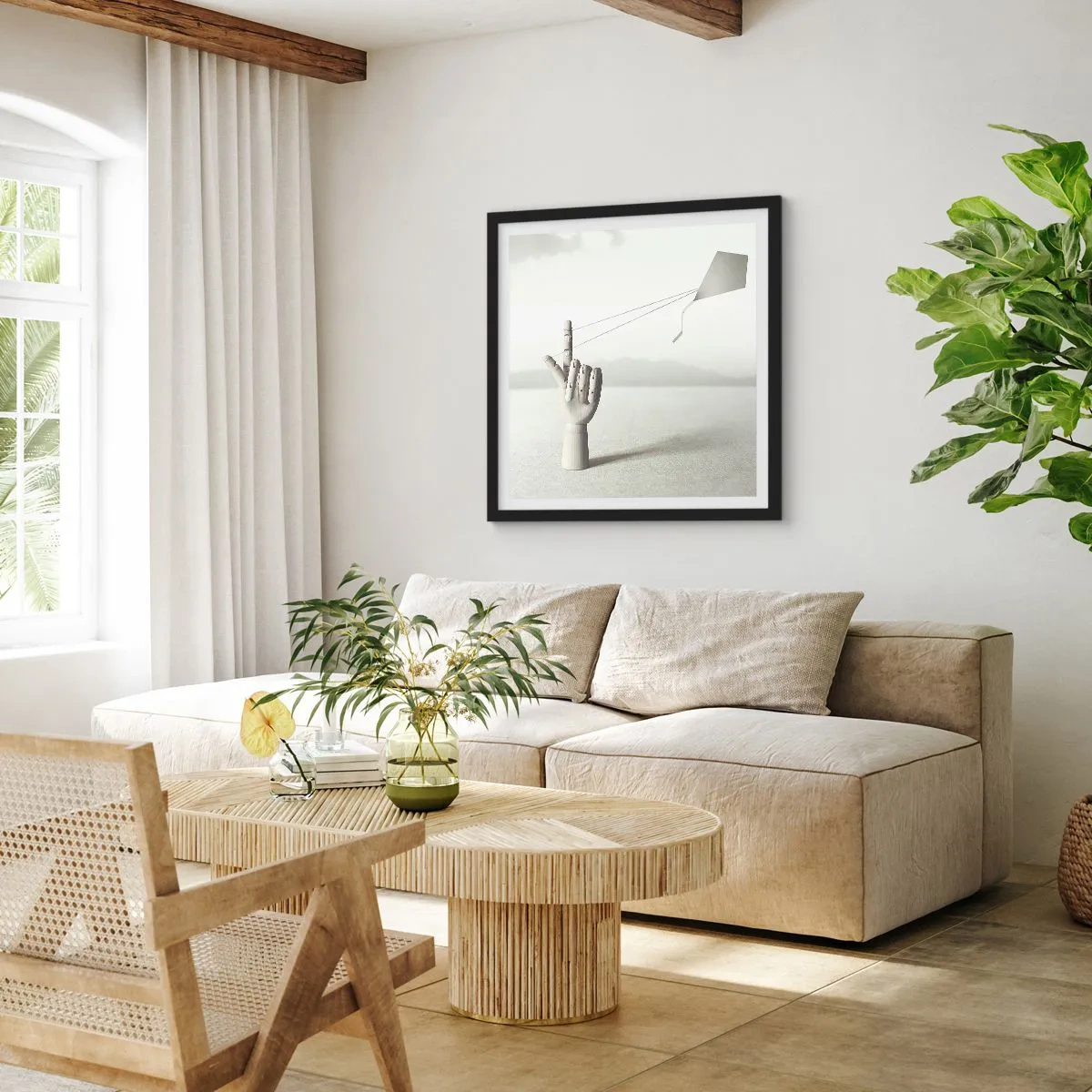 Plakat i sort ramme - Styrkeprøve - 60x60 cm