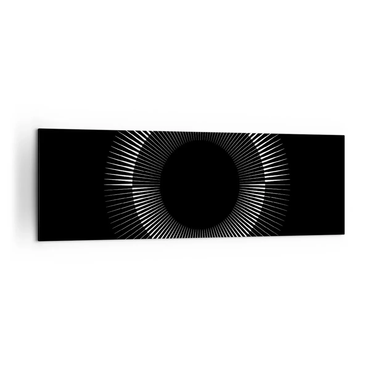 Lærredstryk - Billede på lærred - Sort sol - 160x50 cm