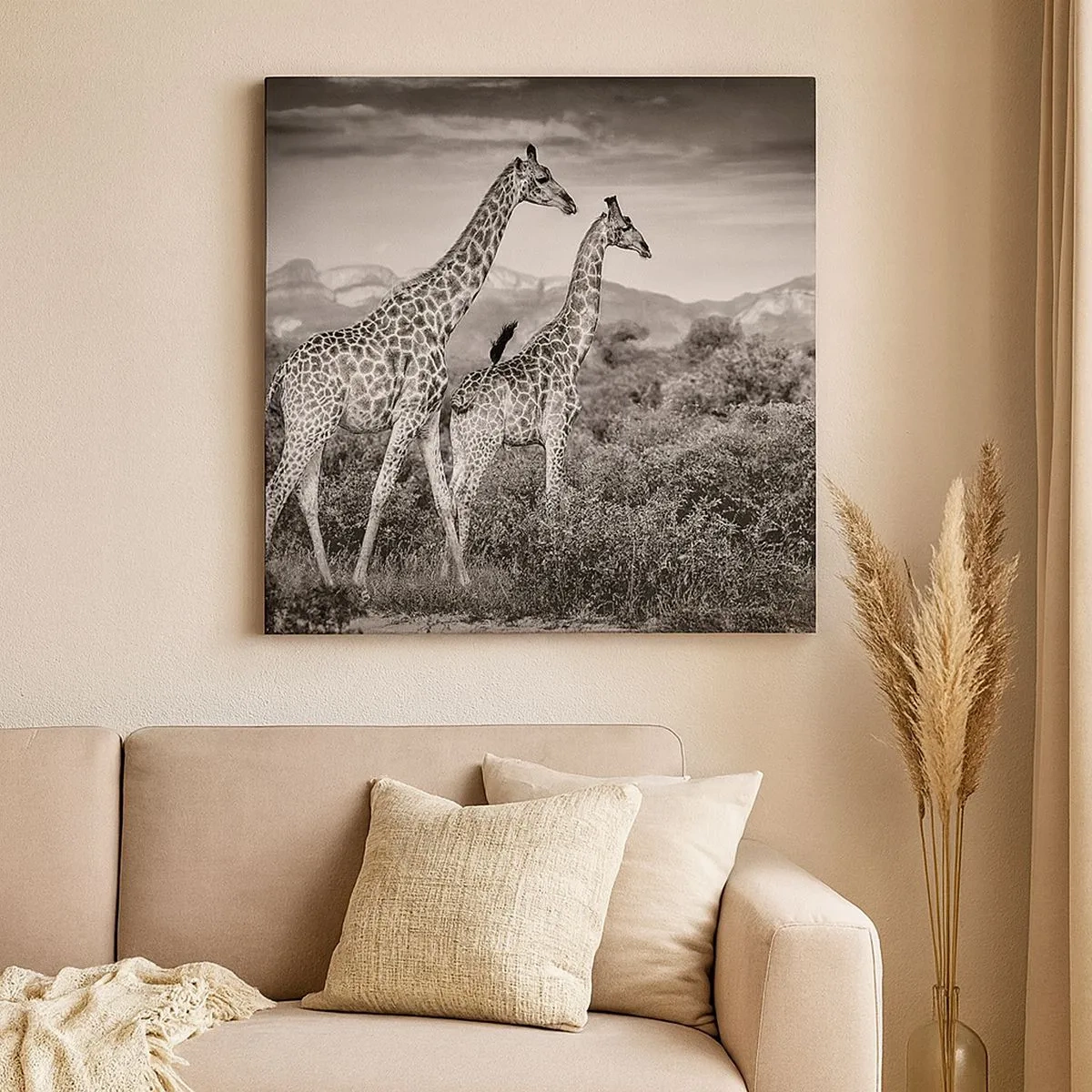 Lærredstryk - Billede på lærred - Afrikas overklasse - 30x30 cm