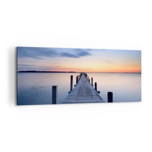 Lærredstryk - Billede på lærred - Den rolige skumringstid - 100x40 cm