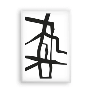 Plakat i hvid ramme - Sort og hvid konstruktion - 61x91 cm