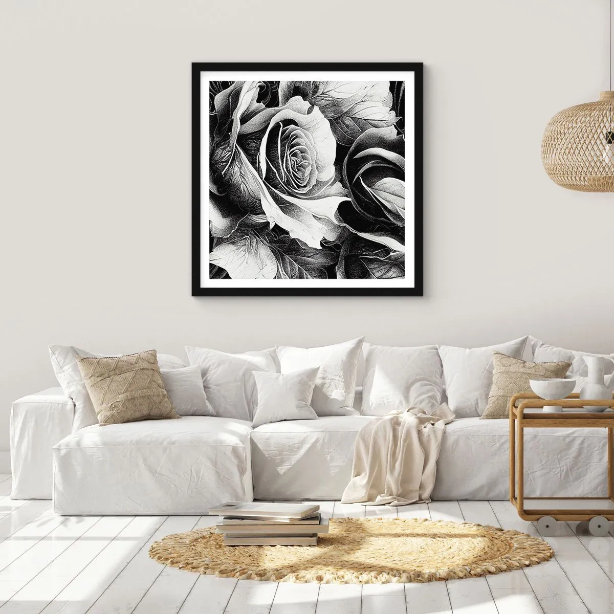 Plakat i sort ramme - Altid dronning - 60x60 cm