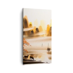 Lærredstryk - Billede på lærred - Længere væk end det fjerne Østen - 45x80 cm
