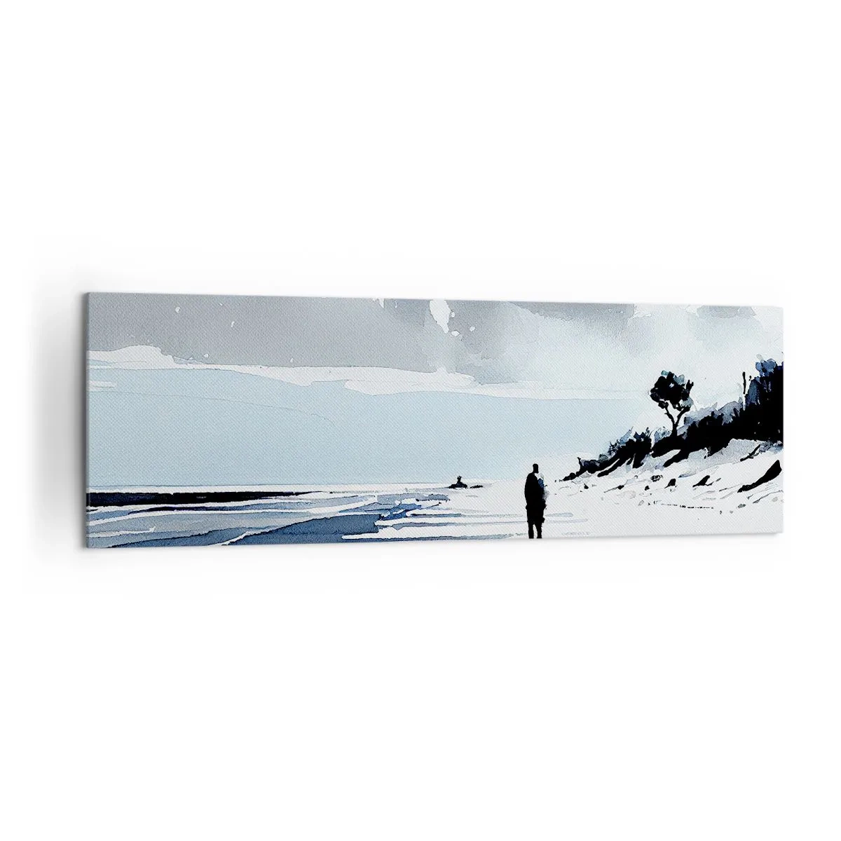 Lærredstryk - Billede på lærred - Alene - 160x50 cm