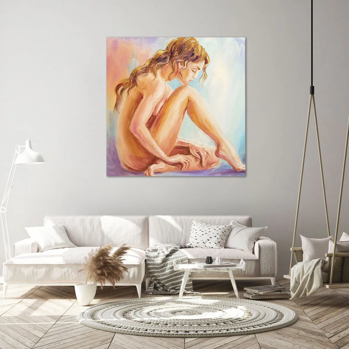 Lærredstryk - Billede på lærred - Ungdomens handling - 40x40 cm