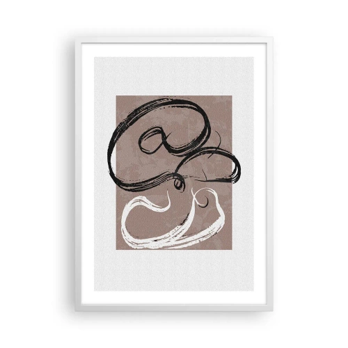 Plakat i hvid ramme - Komposition - en søgen efter fuldstændighed - 50x70 cm