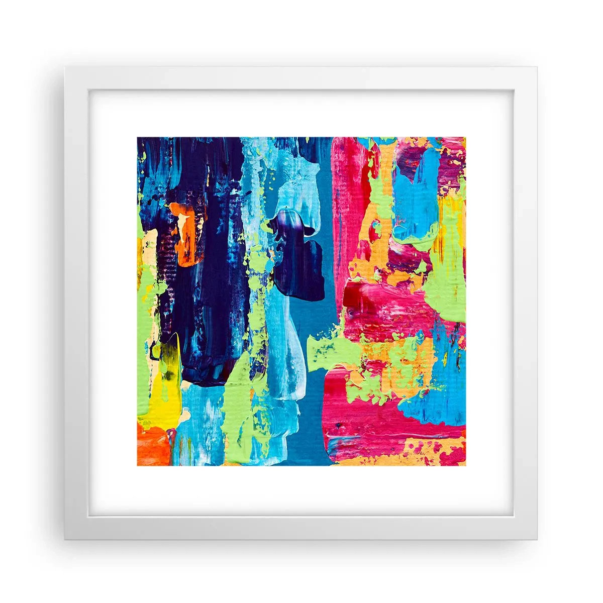 Plakat i hvid ramme - Livet er smukt! - 30x30 cm