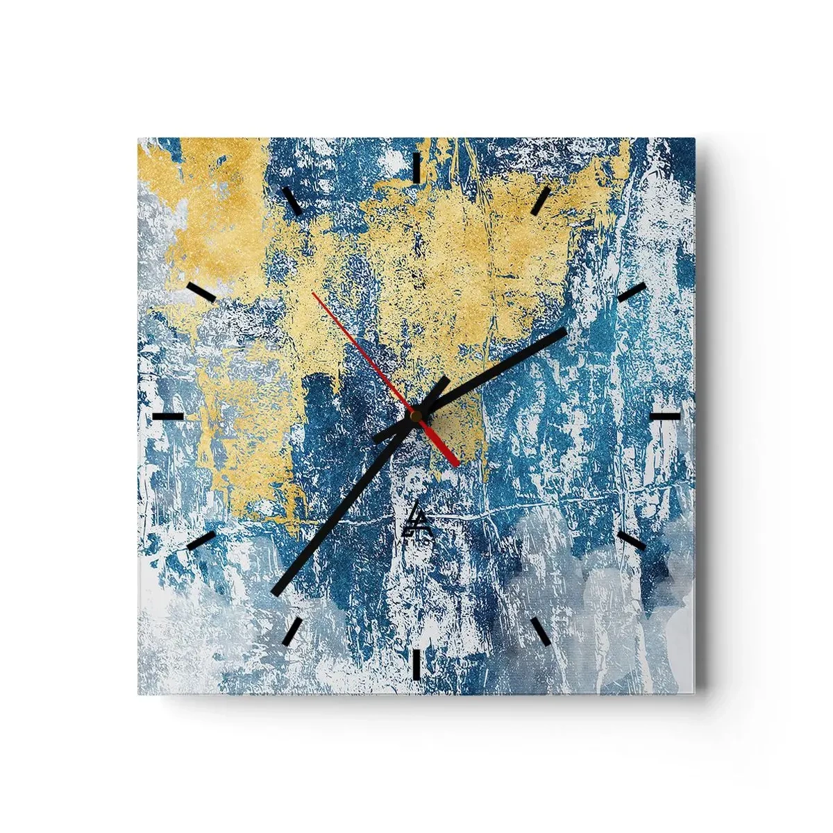 Vægur, Uret - En fredfyldt abstraktion - 40x40 cm