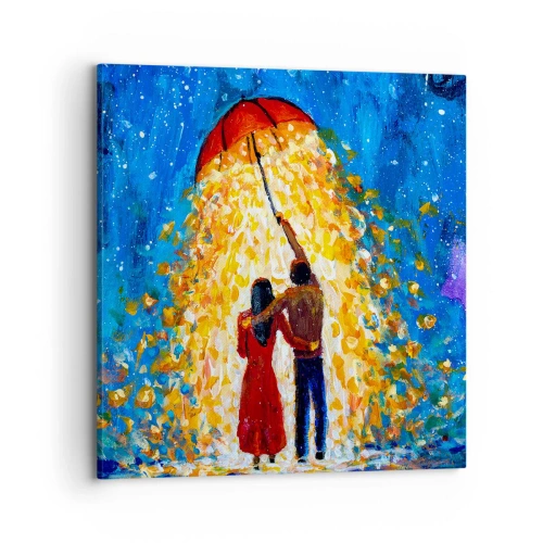 Lærredstryk - Billede på lærred - Magien ved en regnfuld aften? - 70x70 cm