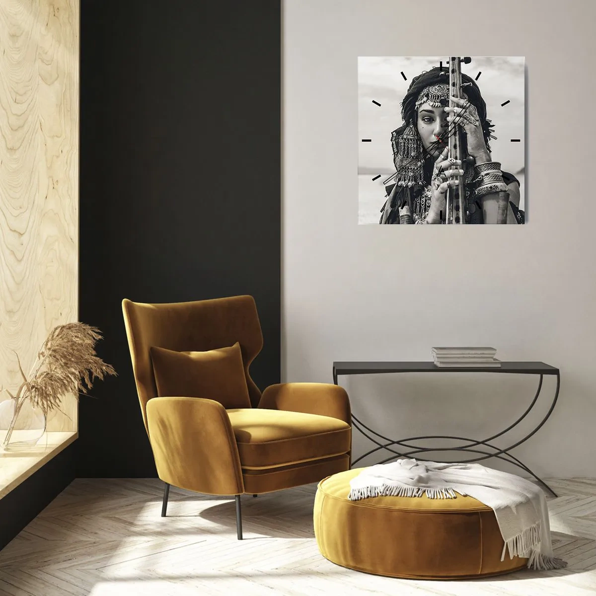 Vægur, Uret - Selve den orientalske musik - 40x40 cm