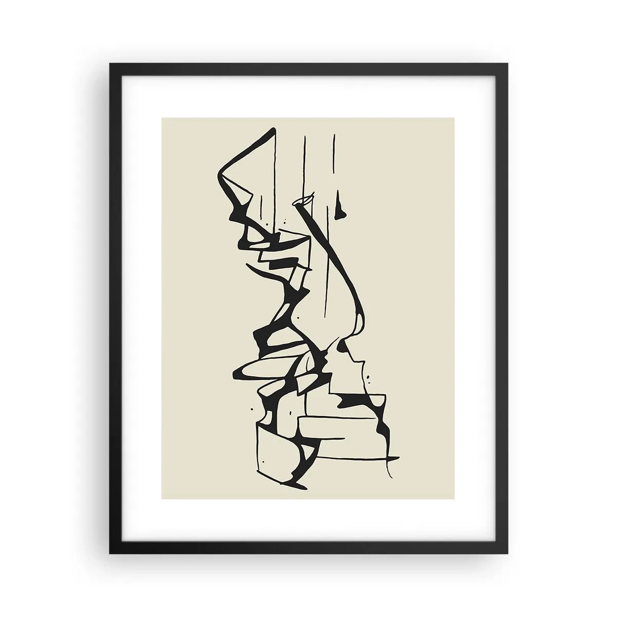 Plakat i sort ramme - Måske et landskab - 40x50 cm