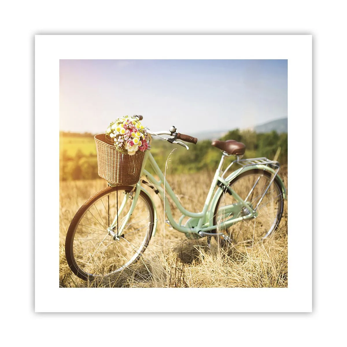 Plakat - Jeg bliver her et stykke tid - 40x40 cm