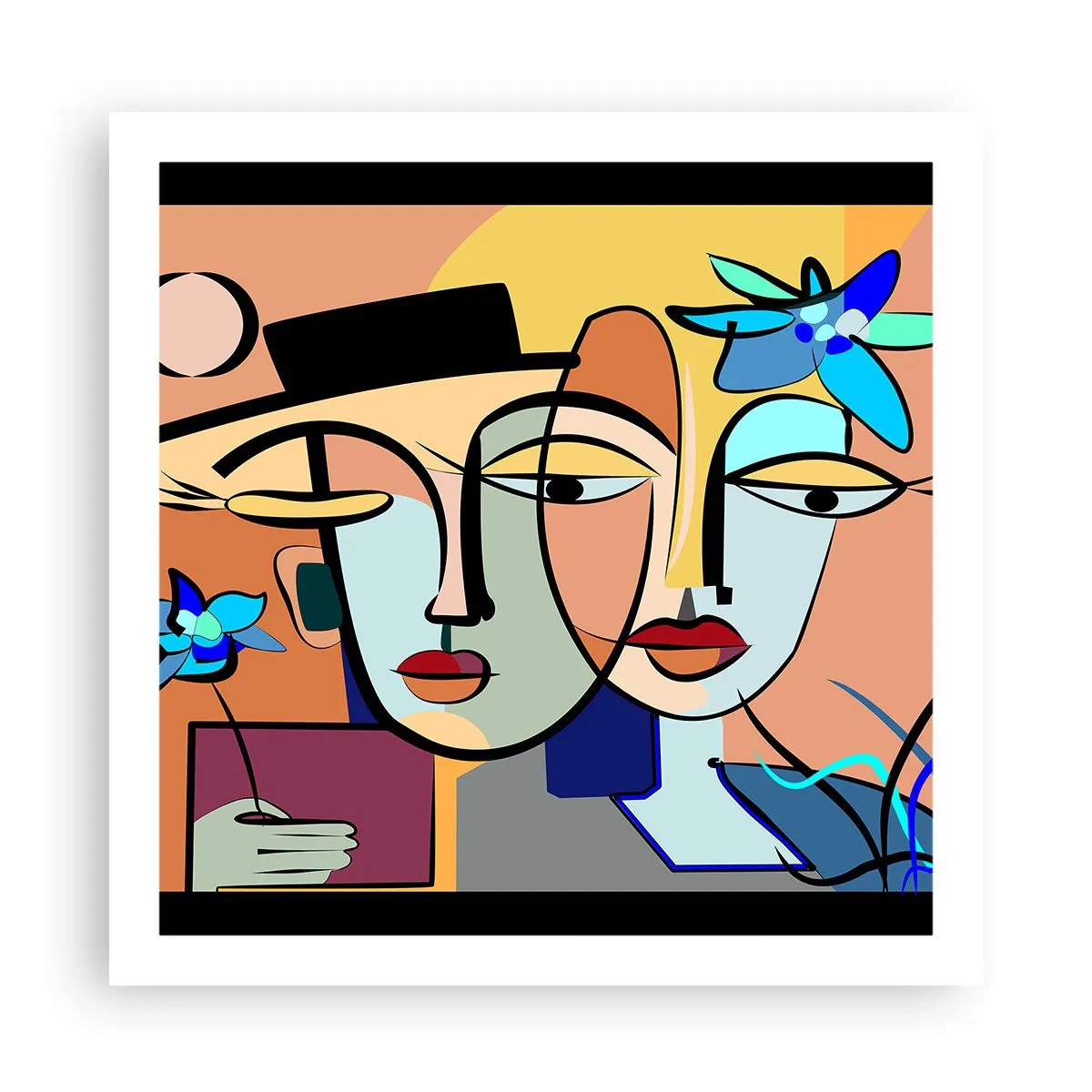 Plakat - Picassos randez vous - 60x60 cm