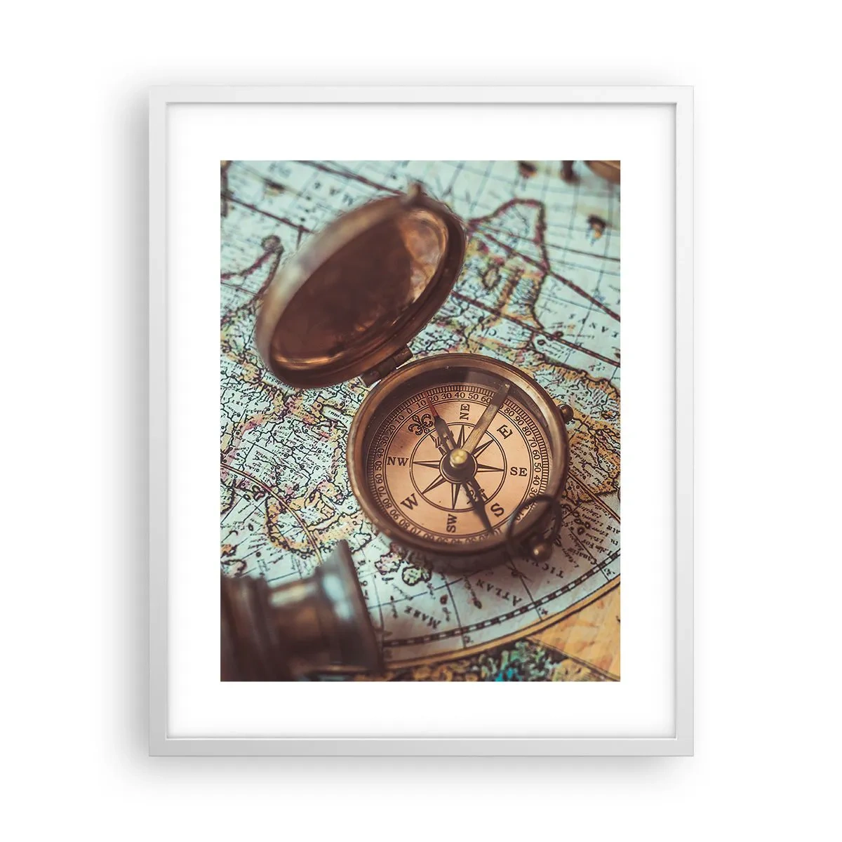 Plakat i hvid ramme - For eventyreren - 40x50 cm