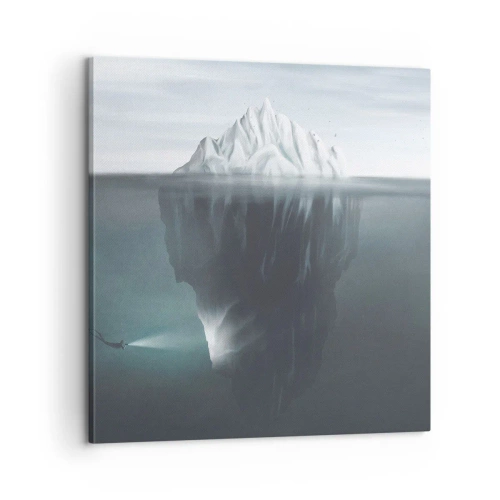 Lærredstryk - Billede på lærred - Undervands-mysterium - 60x60 cm