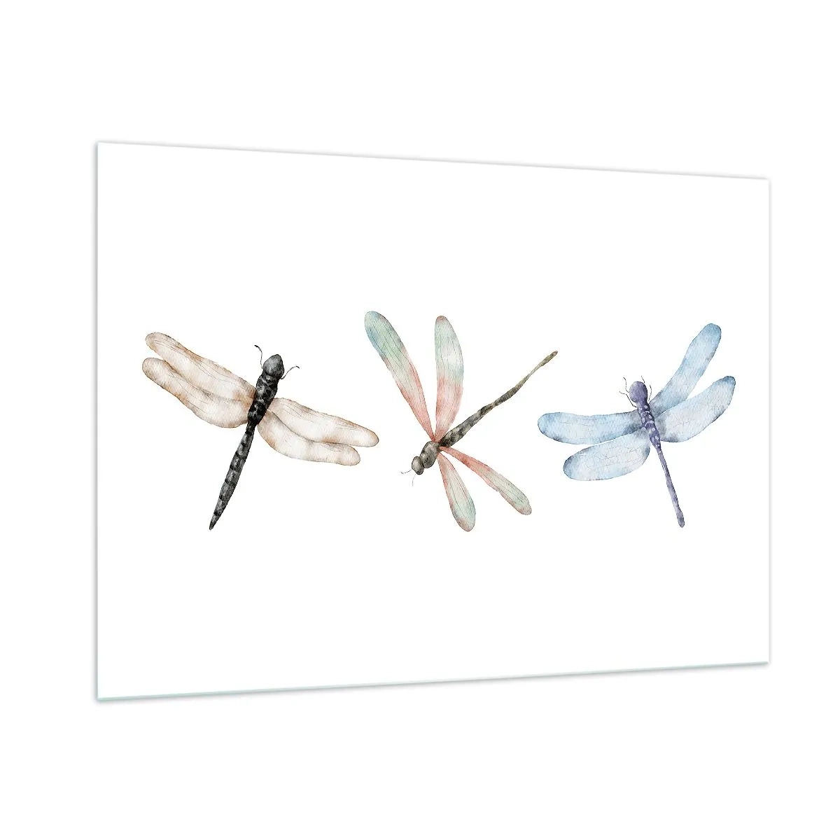 Billede på glas - Vægtløse guldsmede - 100x70 cm