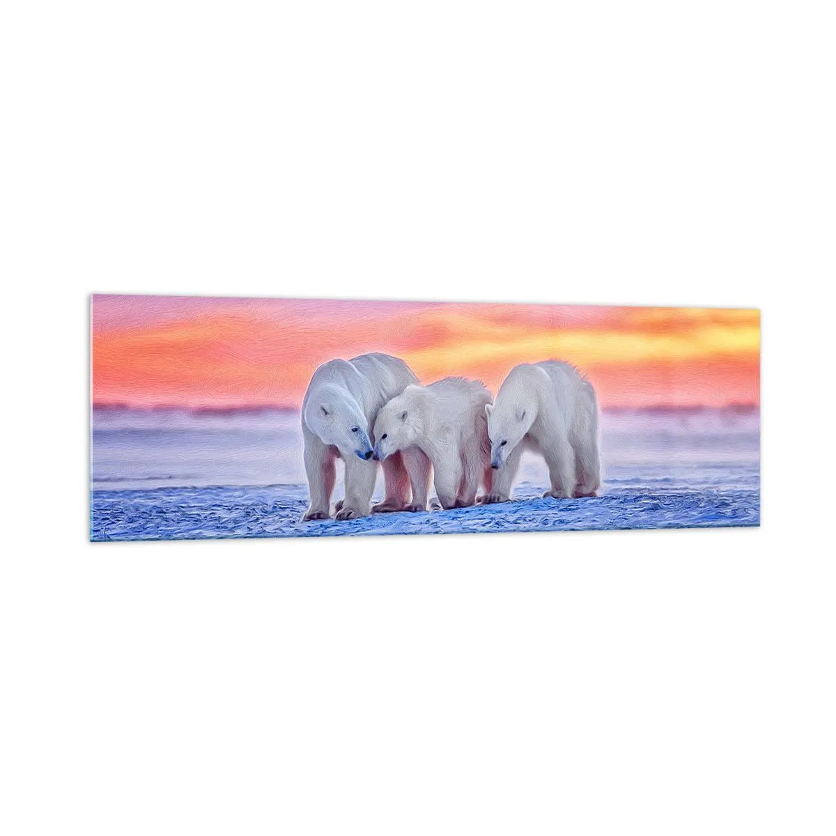 Billede på glas - Familievarme er nok - 160x50 cm