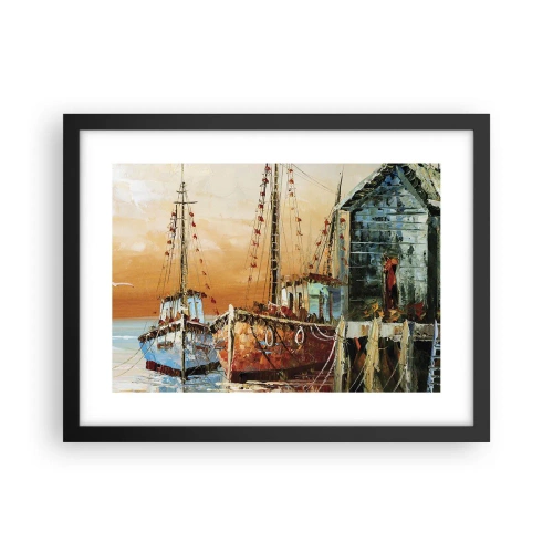 Plakat i sort ramme - Fredelig tilbagevenden - 40x30 cm