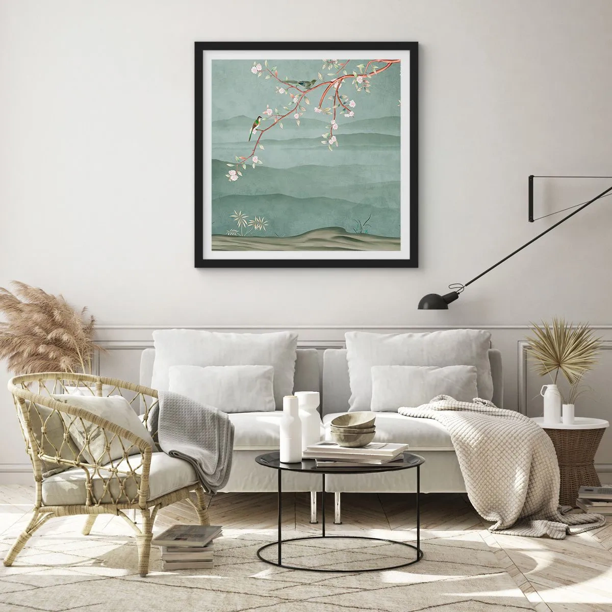 Plakat i sort ramme - Forår, ah, det er dig - 60x60 cm