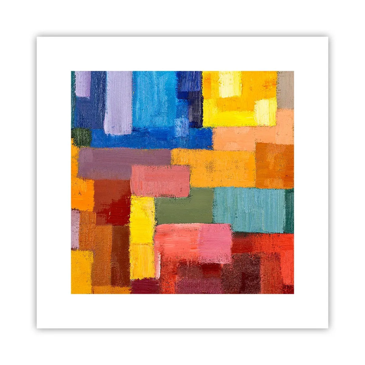 Plakat - Hver især forskellige, alle farverige - 30x30 cm