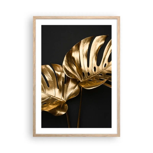 Plakat i ramme af lyst egetræ - Naturens skatte - 50x70 cm