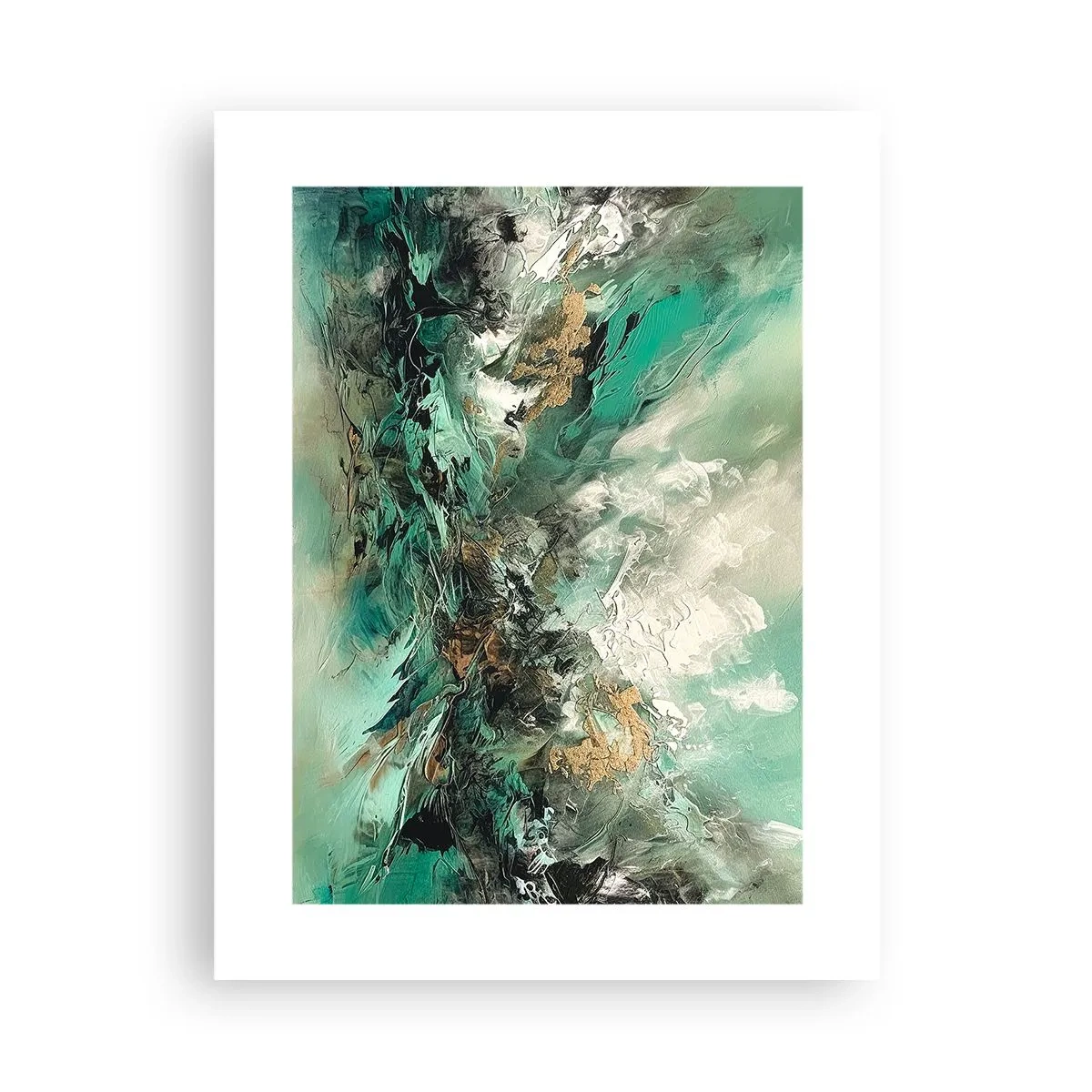 Plakat - Smaragdsort byld - 30x40 cm