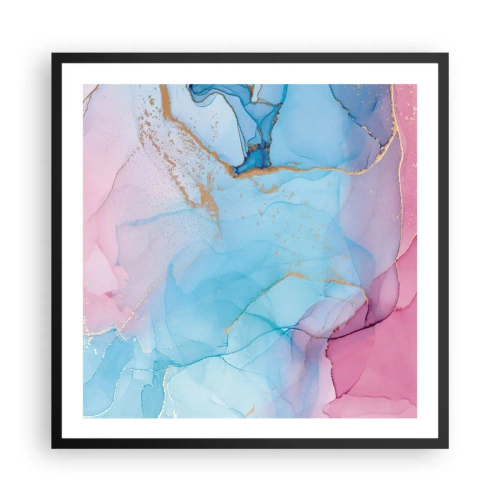 Plakat i sort ramme - Møde og gennemtrængning - 60x60 cm