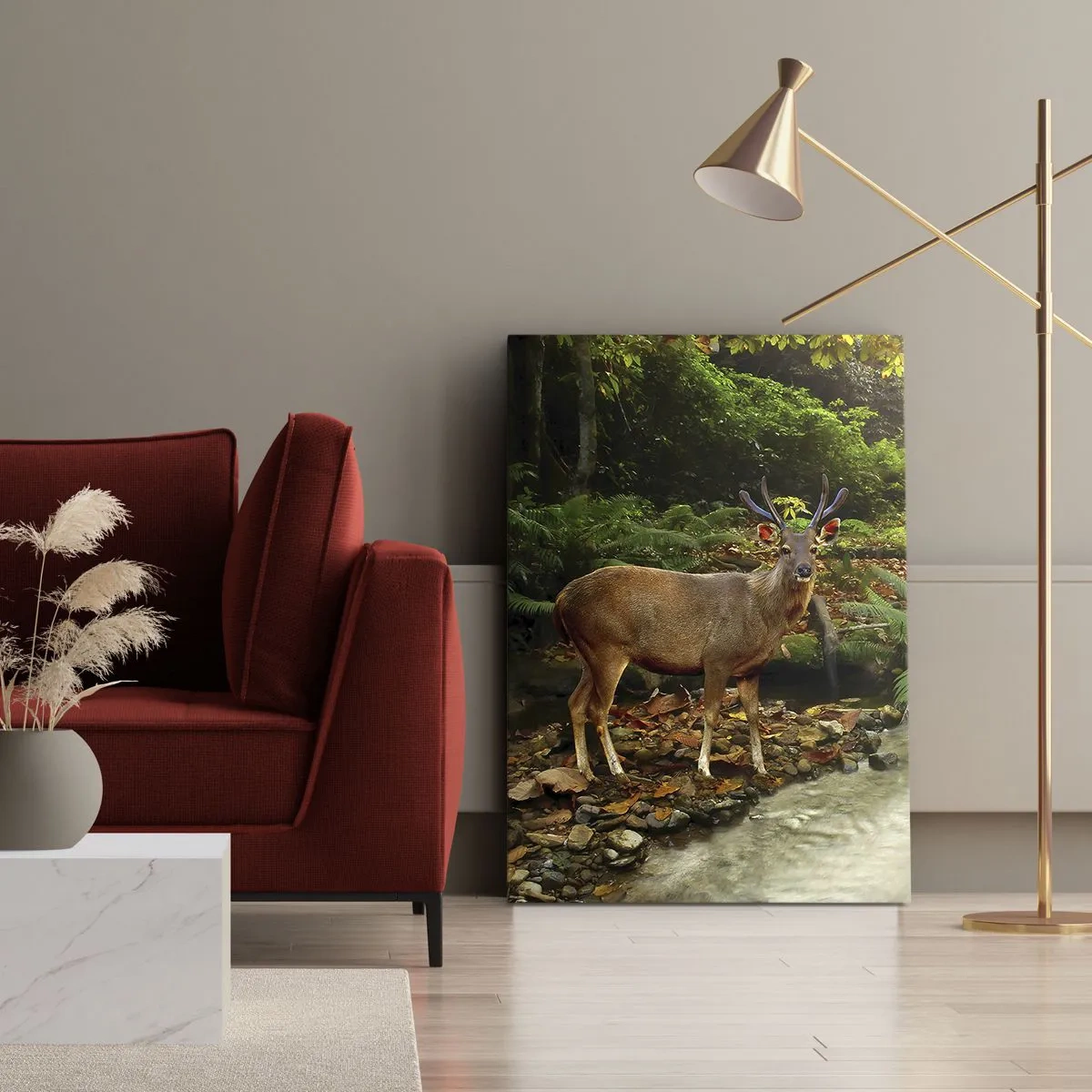 Lærredstryk - Billede på lærred - Velkommen til min verden - 45x80 cm