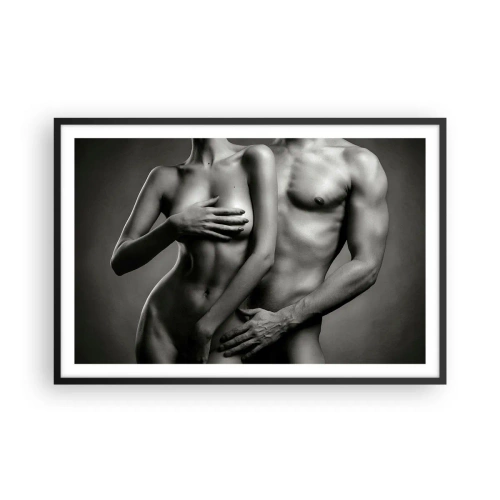 Plakat i sort ramme - Adam og Eva - 91x61 cm