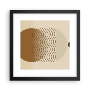 Plakat i sort ramme - Om geometriske figurers oprindelse - 30x30 cm