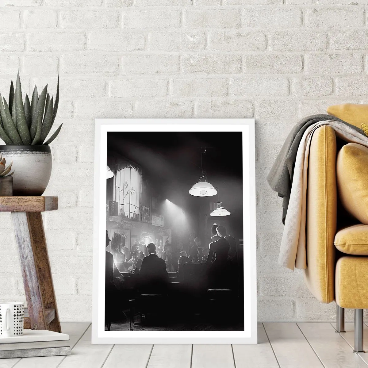 Plakat i hvid ramme - I en jazzet stemning - 40x50 cm