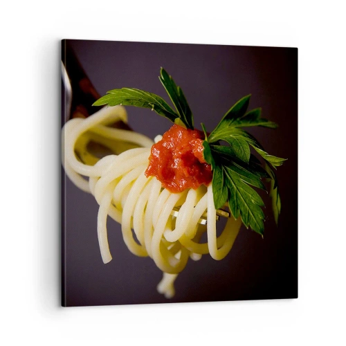 Lærredstryk - Billede på lærred - En lækker bid - 60x60 cm