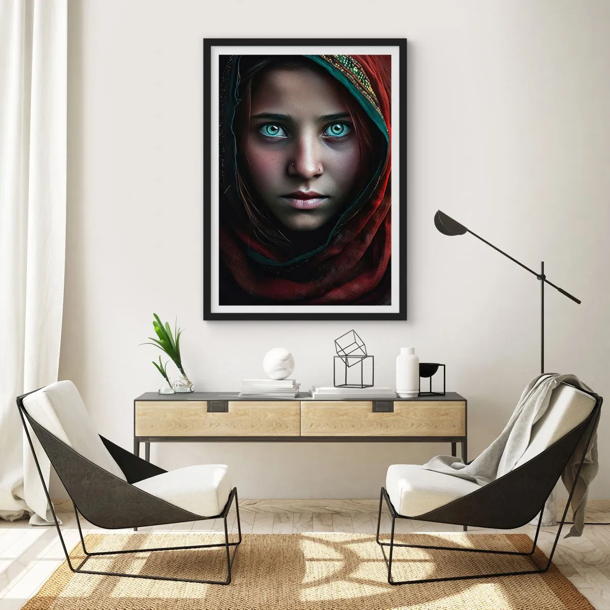 Plakat i sort ramme - Østens prinsesse - 40x50 cm