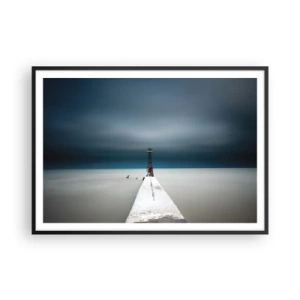 Plakat i sort ramme - At møde det uendelige - 100x70 cm