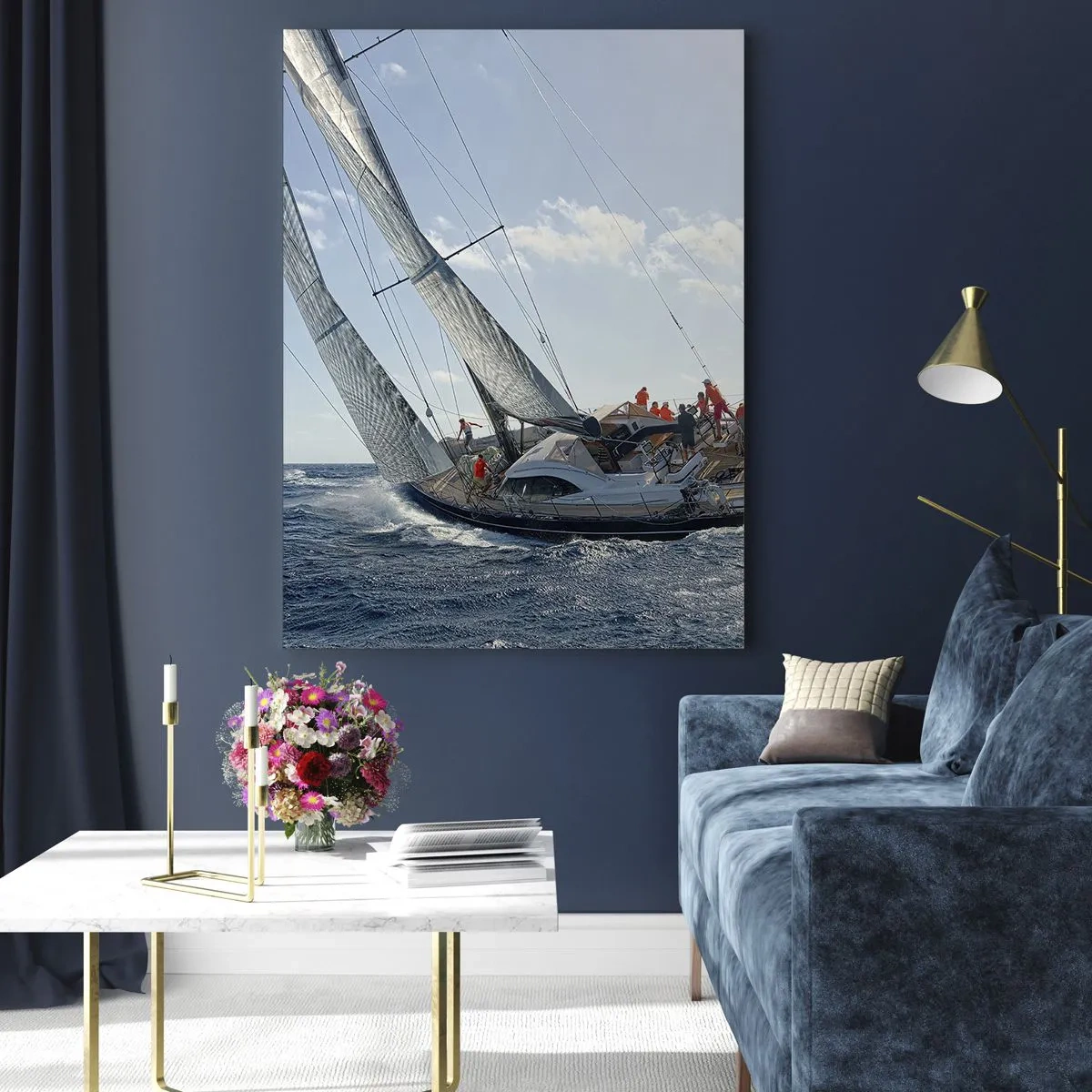 Billede på glas - Må den bedste vinde - 50x70 cm