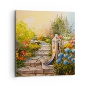 Lærredstryk - Billede på lærred - I fuld blomstring - 70x70 cm