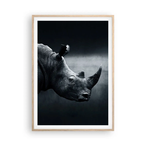Plakat i ramme af lyst egetræ - Højre profil - 70x100 cm