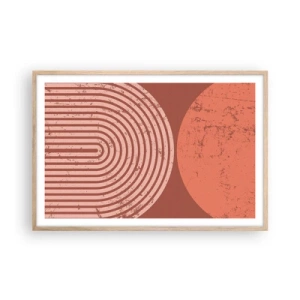 Plakat i ramme af lyst egetræ - Tæt forhold - 91x61 cm