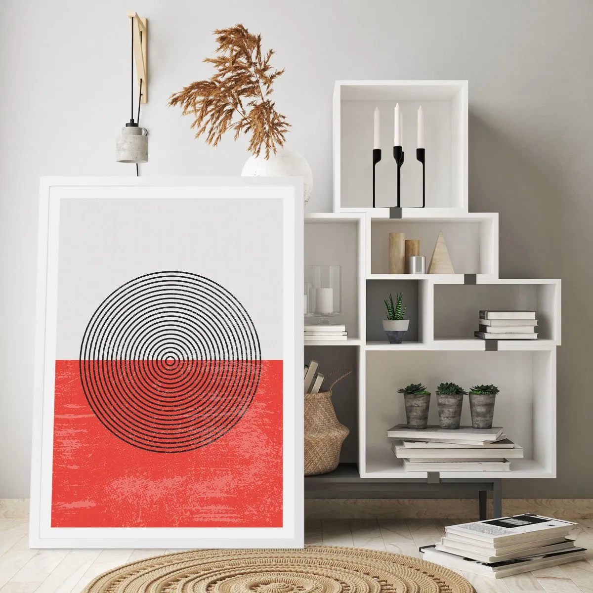 Plakat i hvid ramme - Lige til sagen - 30x40 cm