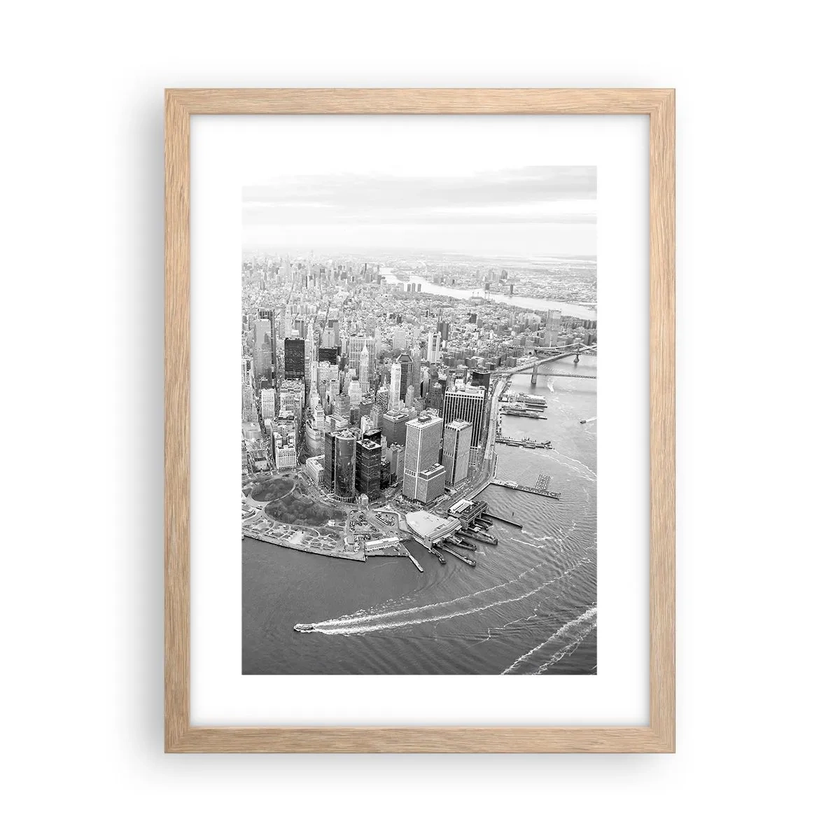 Plakat i ramme af lyst egetræ - Hvordan kan man ikke elske? - 30x40 cm