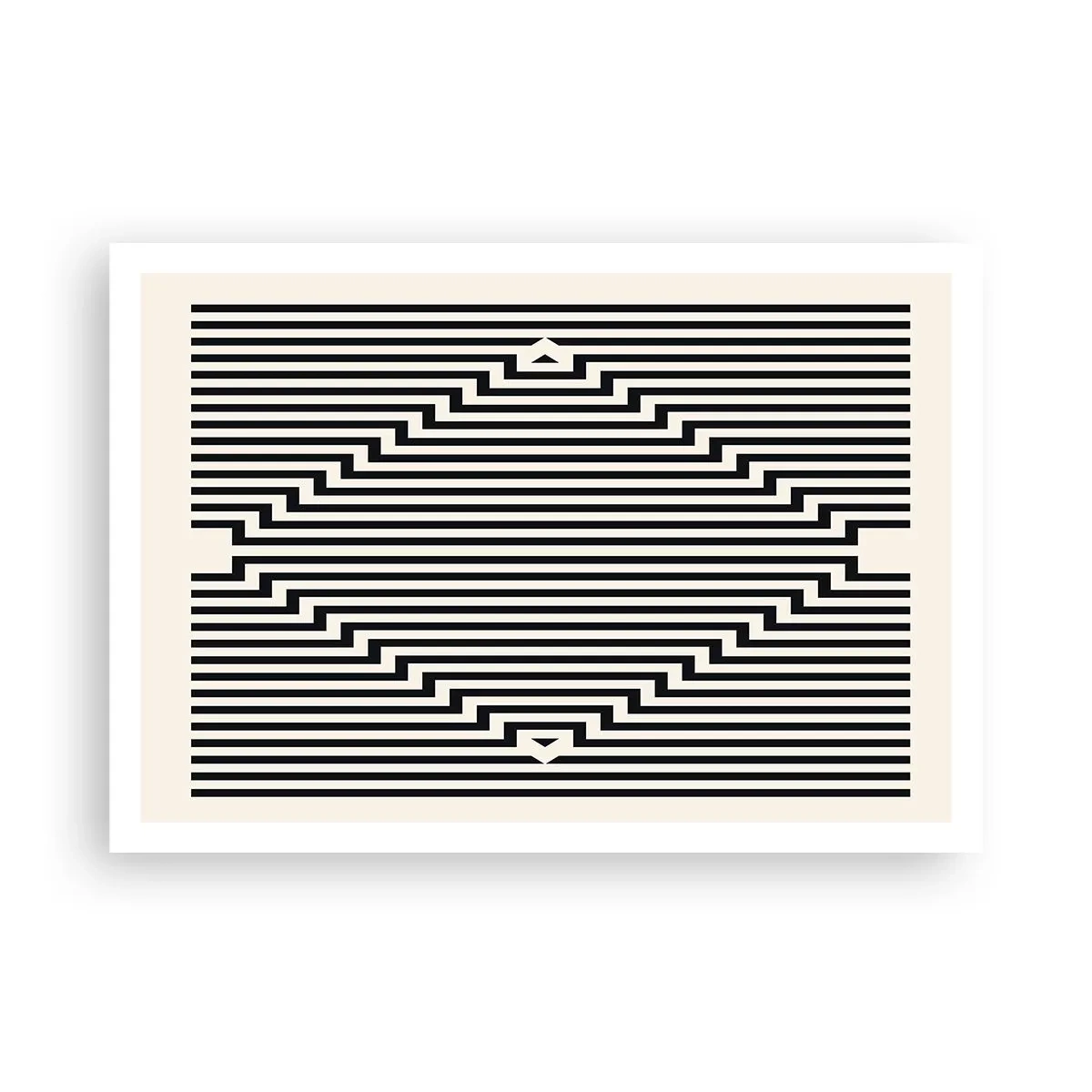 Plakat - Geometrisk illusion - 100x70 cm