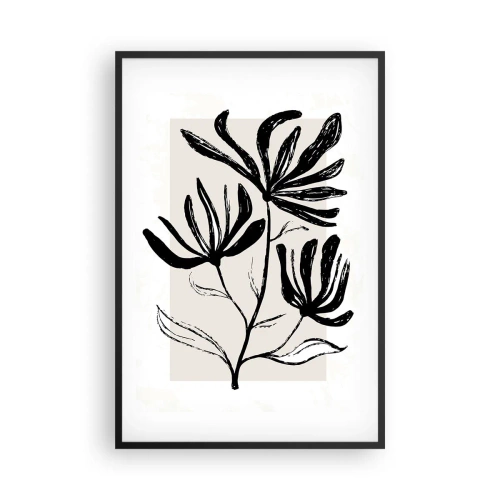 Plakat i sort ramme - Skitse til et herbarium - 61x91 cm