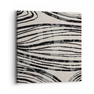 Lærredstryk - Billede på lærred - Et spild af linjer - 40x40 cm