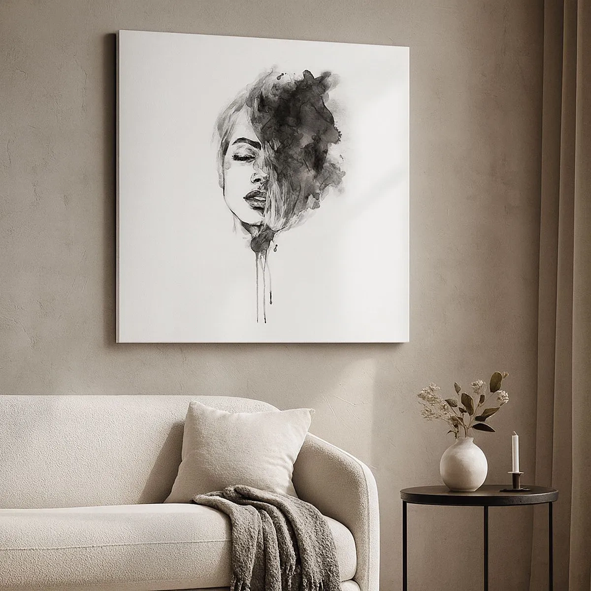 Lærredstryk - Billede på lærred - Hvad piger drømmer om - 30x30 cm