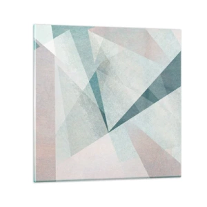 Billede på glas - Rolig og alligevel dynamisk - 40x40 cm