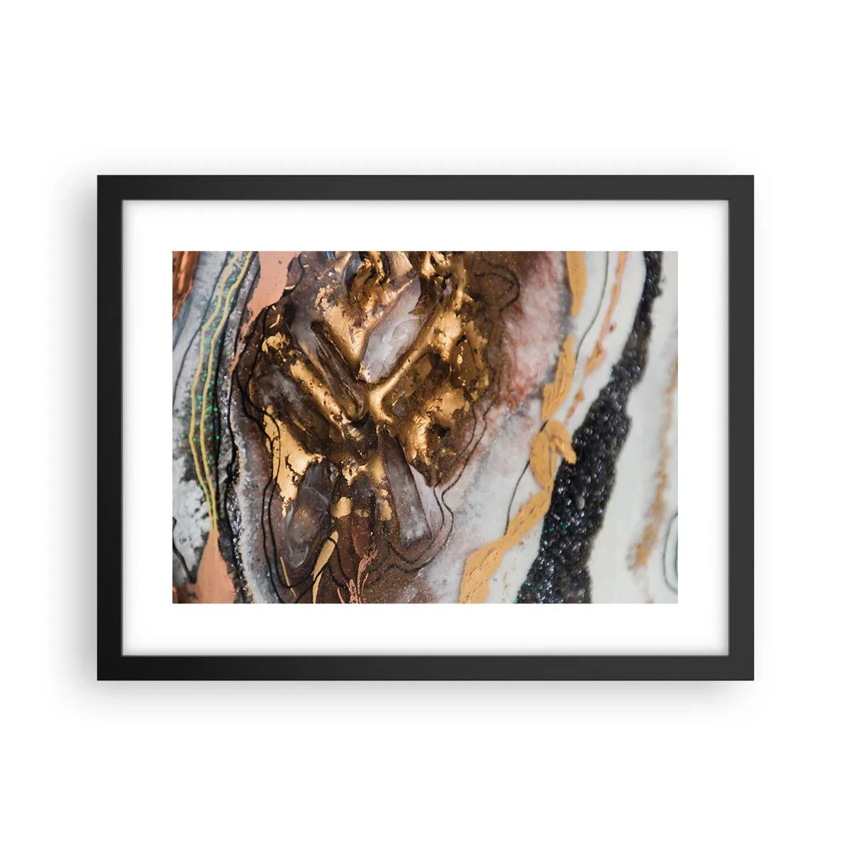 Plakat i sort ramme - Jord element - 40x30 cm