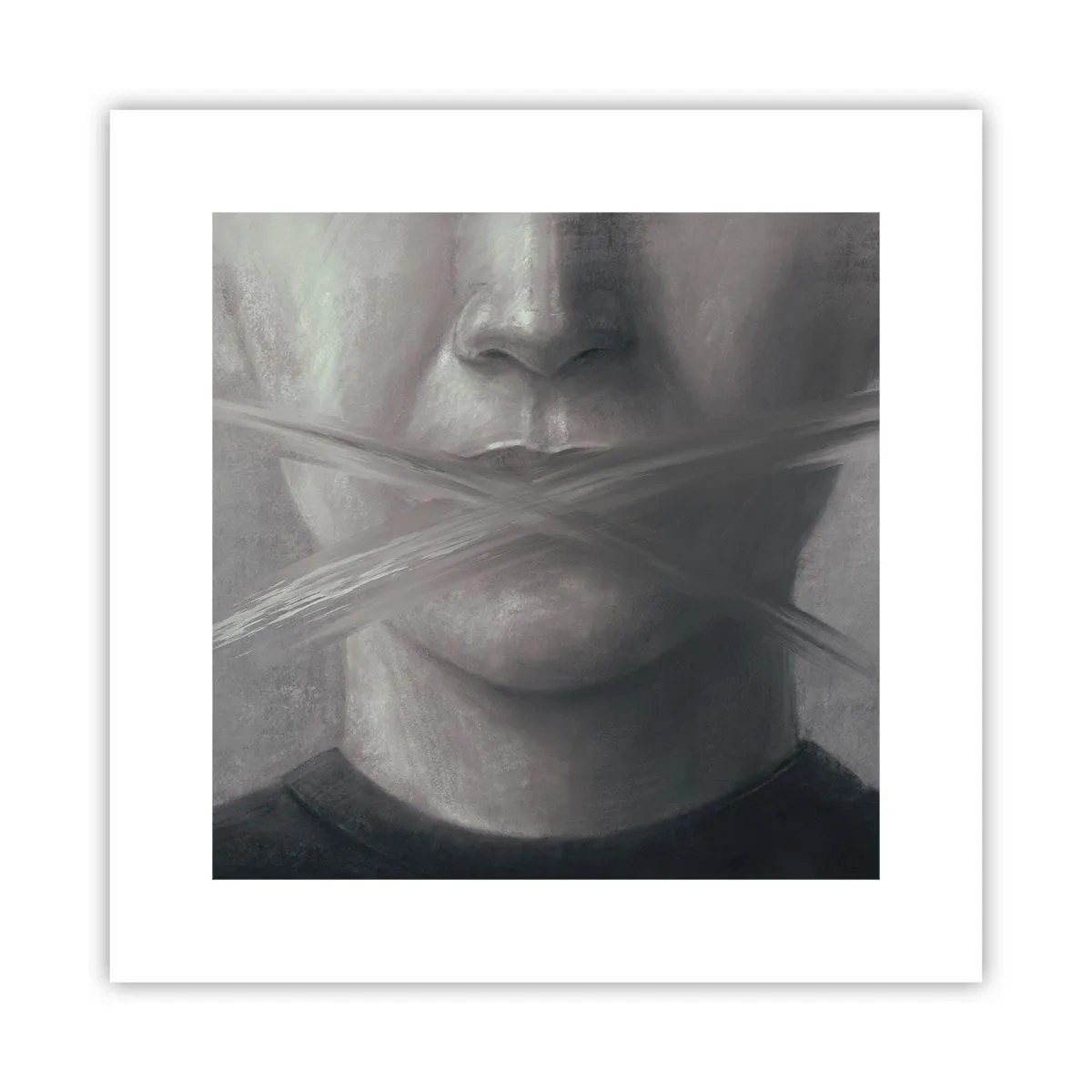 Plakat - Ikke et ord - 30x30 cm