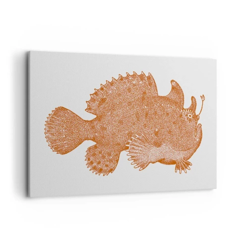 Lærredstryk - Billede på lærred - Og dog en fisk - 120x80 cm