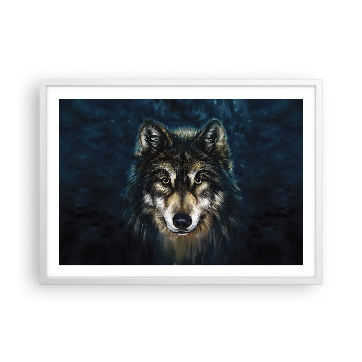 Plakat i hvid ramme - Alfa? Og omega - 70x50 cm